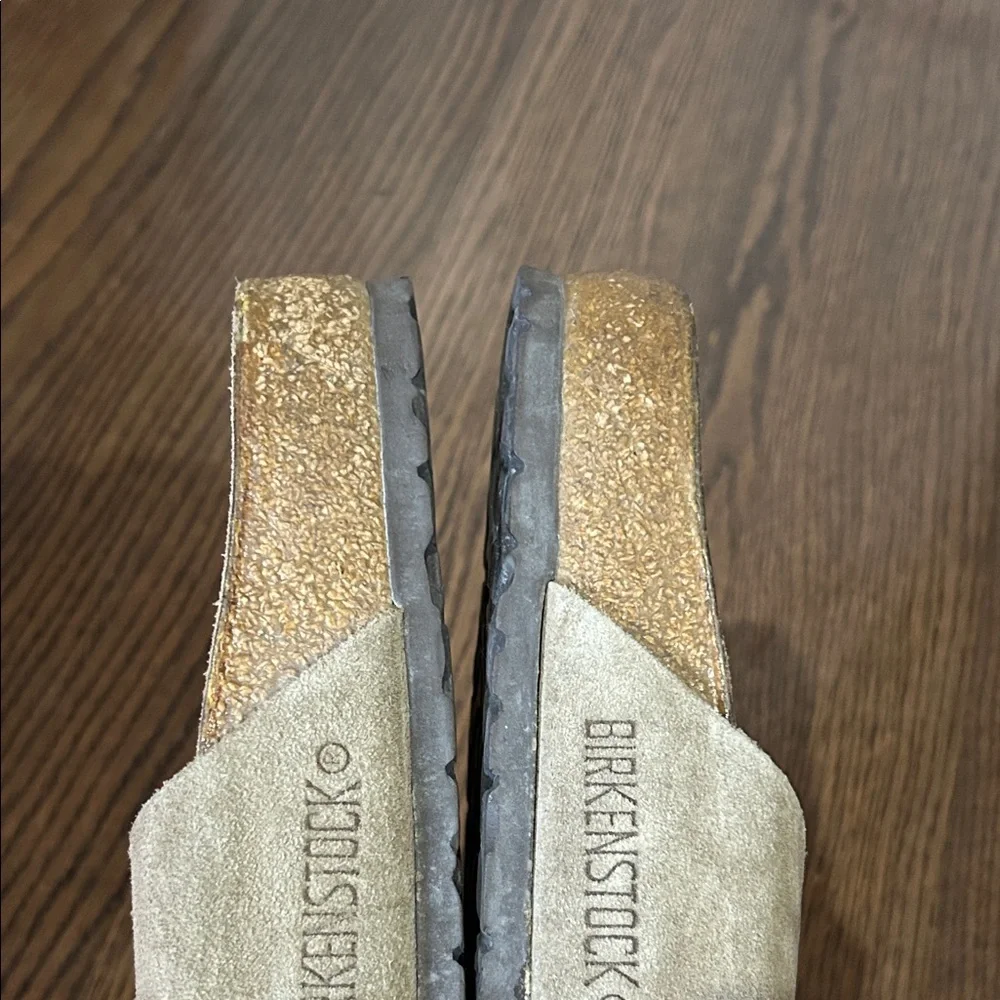 Birkenstock Men's Taupe suede Arizona suede strappy sandals shoes sz 10-10.5